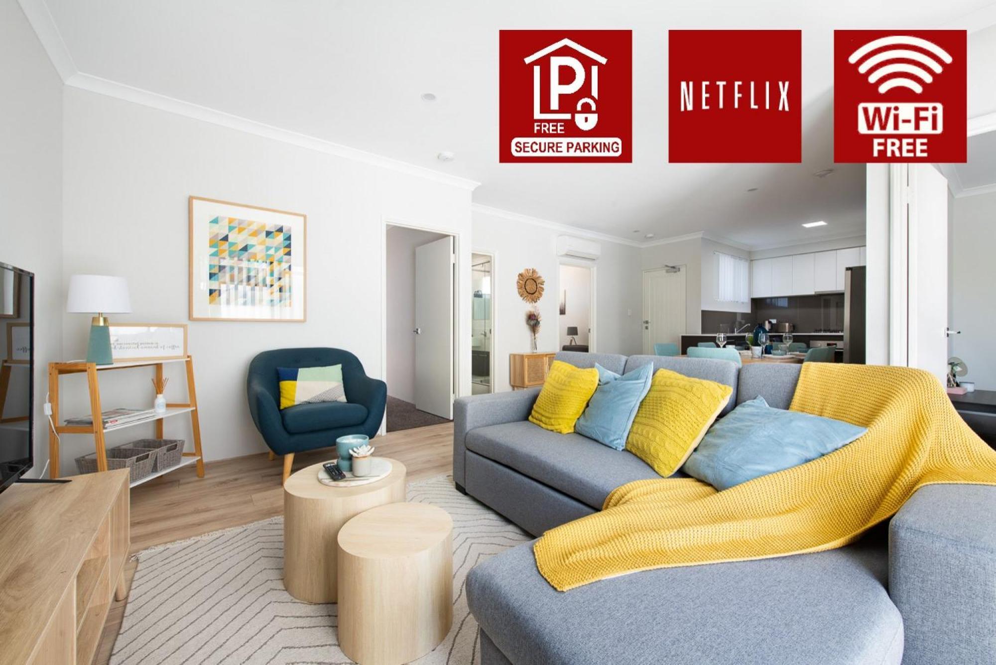 Bright Trendy 2bdrm - Walk To River & Shops Apartment